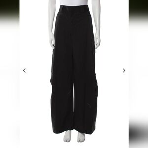 Wide Leg Black Cargo Pants